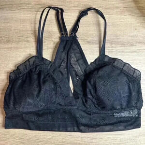 Aerie black lace bralette sz M NWOT